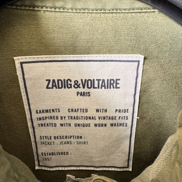 Zadig & Voltaire Kayak Green Utility Military Jacket - Picture 4 of 10